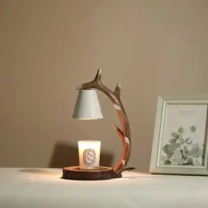 Creative Antlers Aromatherapy Candle Melting Wax Lamp Indoor Home Living Room Bedroom Decoration Atmosphere Lighting Fixtures