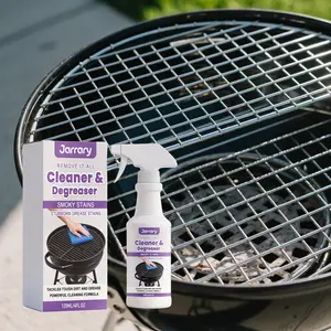 BBQ Grill Cleaner Spray (120ML), Quick Oil Stain Removal, Degreaser for Grills and Pans, Effective Cleaning Agent