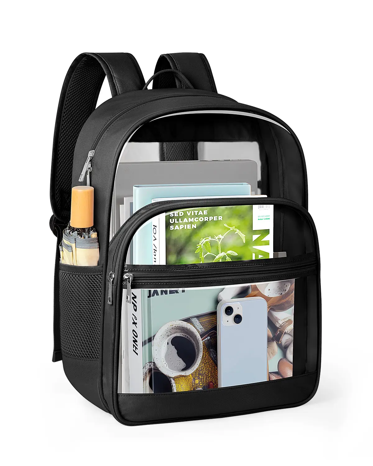 Clear Waterproof Backpack with Adjustable Shoulder Strap Water Resistant Bookbag, Heavy Duty Clear Transparent, Back to School Children's gift, Casual for College, Vacation, Security