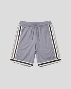 Brooklyn Cloth Originals Blocked Mesh Shorts, Lightweight Breathable 7 Inch Inseam Athletic Shorts for Relaxed Everyday Style, Ultimate Grey, Small to Large