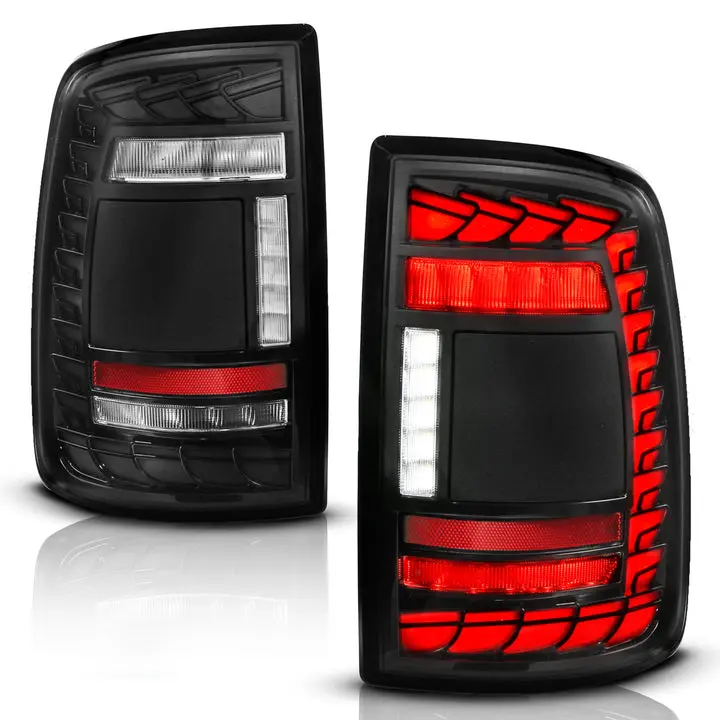 RAM 2500/3500 19-24 FULL LED SEQUENTIAL TAIL LIGHTS BLACK CLEAR LENS (FITS ALL MODELS)