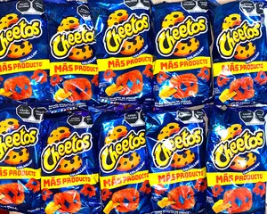 10 - PK Cheetos Colmillos - Crunchy & Crispy  with Chile Cheese & Queso -  27 GRAMS PER BAG - MEXICAN CHIPS - SABRITAS MEXICANAS - PAPITAS MEXICANAS