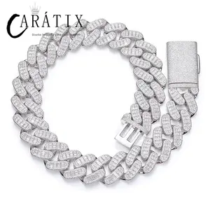 CARÁTIX - 28mm Big Heavy Hip Hop 5A+ CZ Stone Paved Bling Iced Out Solid Round Cuban Miami Link Chain Necklaces for Men Rapper Jewelry Valentine's Day Gift for Men & Girls & Boys Mothers' Day Gift #Springtok