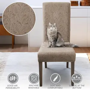 Jacquard Leaf Chair Covers, Stretch Removable Slipcovers for Dining Chairs, Washable Seat Protectors for Dining Room & Event Use #TikTokShopBlackFriday