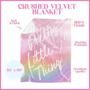 Shimmer Pretty Little Thing Aura Crushed Velvet Blanket