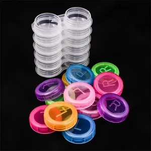 Colorful Clear Contact Lens Case Box Holder Container Soak Storage Kit For Travel Random color