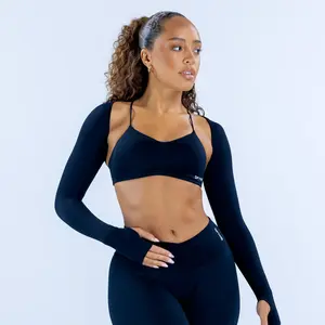 Dfyne Vision Highly Elastic and Quick-drying Fitness bra and Shrug, Seamless and Boneless Sun-protective Sleeves.