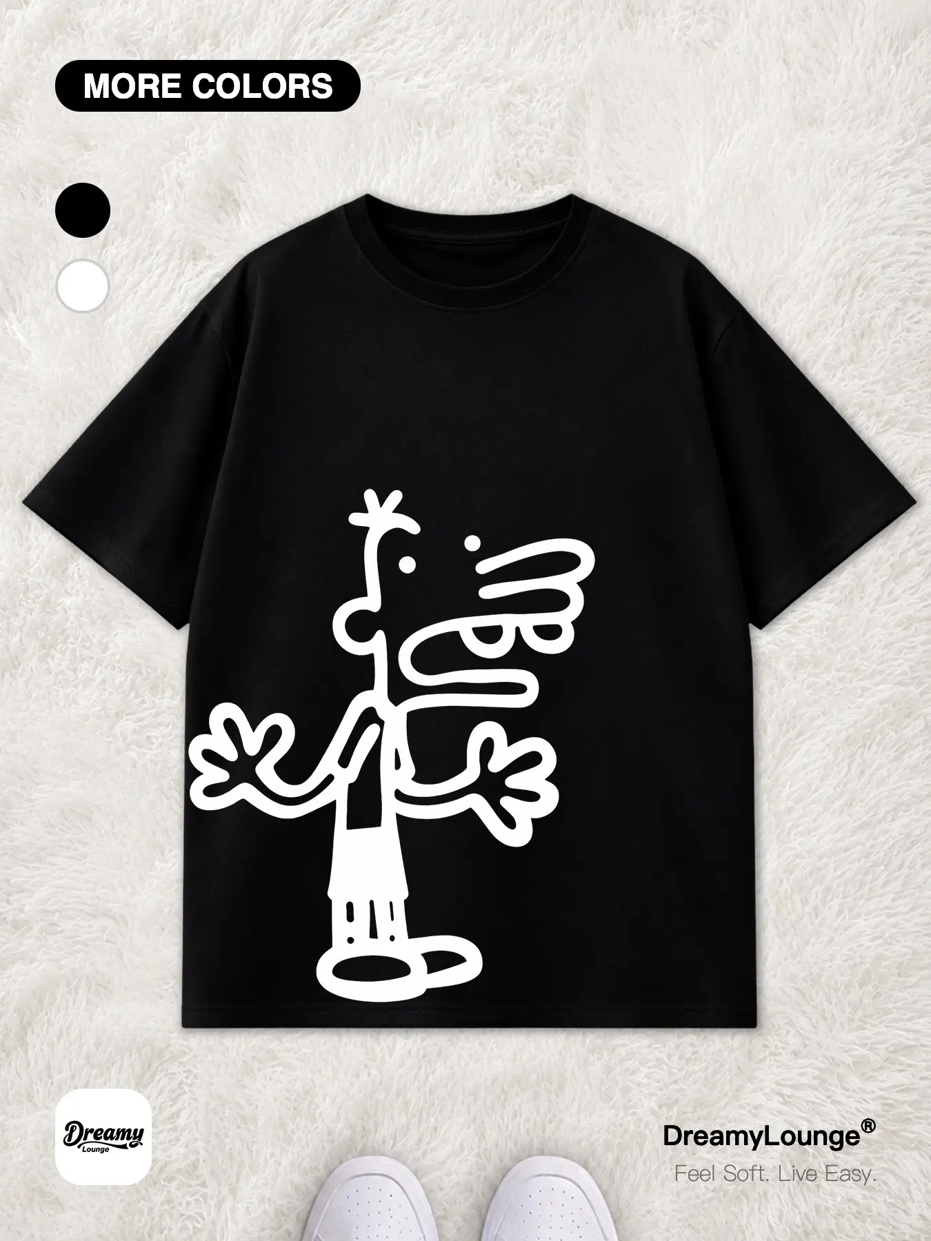 Manny Hefley Graphic Tee, Loose-Fit Short Sleeve, Casual Breathable Design, Perfect for Daily Wear at Home or Outdoors