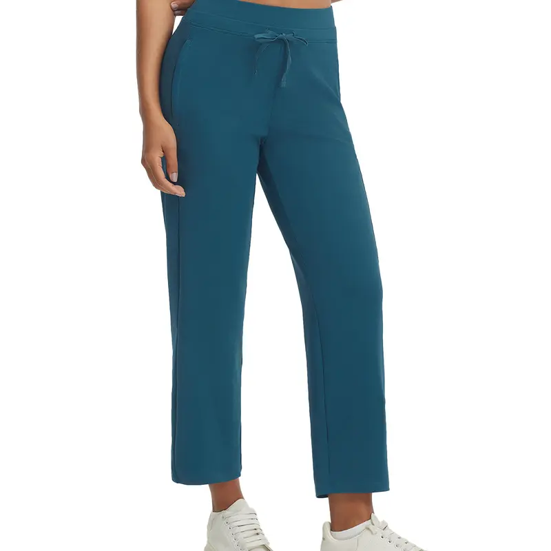 baleaf Women's Soft Workout Joggers 25" High Waisted Straight Leg Pants with Zipper Pockets for Travel, Golf & Work