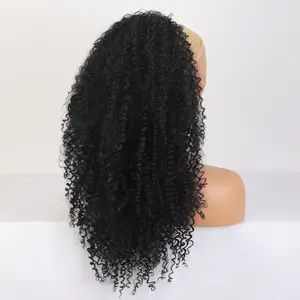 24 Inch Kinky Curly Ponytail Extension for Black Women Drawstring Ponytail Synthetic Long Afro Kinky Ponytail Extension Deep Curly Instant Clip Hair Ponytail Barrettes
