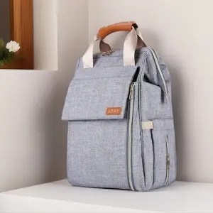 Large-capacity unisex backpack, waterproof diaper bag backpack, baby bag with 14 pockets—waterproof and insulated bottle pockets for mom and dad