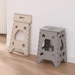 17.9 Inch Folding Step Stool 400 Lbs Capacity, Durable Plastic Foldable Design, Easy Carry & Store, Ideal for Outdoor Camping Kitchen Use, Portable Collapsible Stool