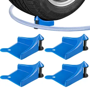 4 Pcs Tire Hose Roller,Blue Car Hose Guide for Washing and Detailing,Prevents Pressure Washer Hose Snagging Under Tires,Hand Tools Kits,Springtok toolbox  sets hand  tools