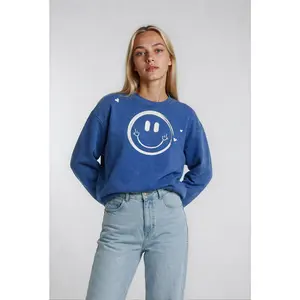 Women's Vintage Style Pullover, Oversized Graphic Sweatshirt with Mama Said Quote, 100% Cotton Boyfriend Fit for Everyday Wear
