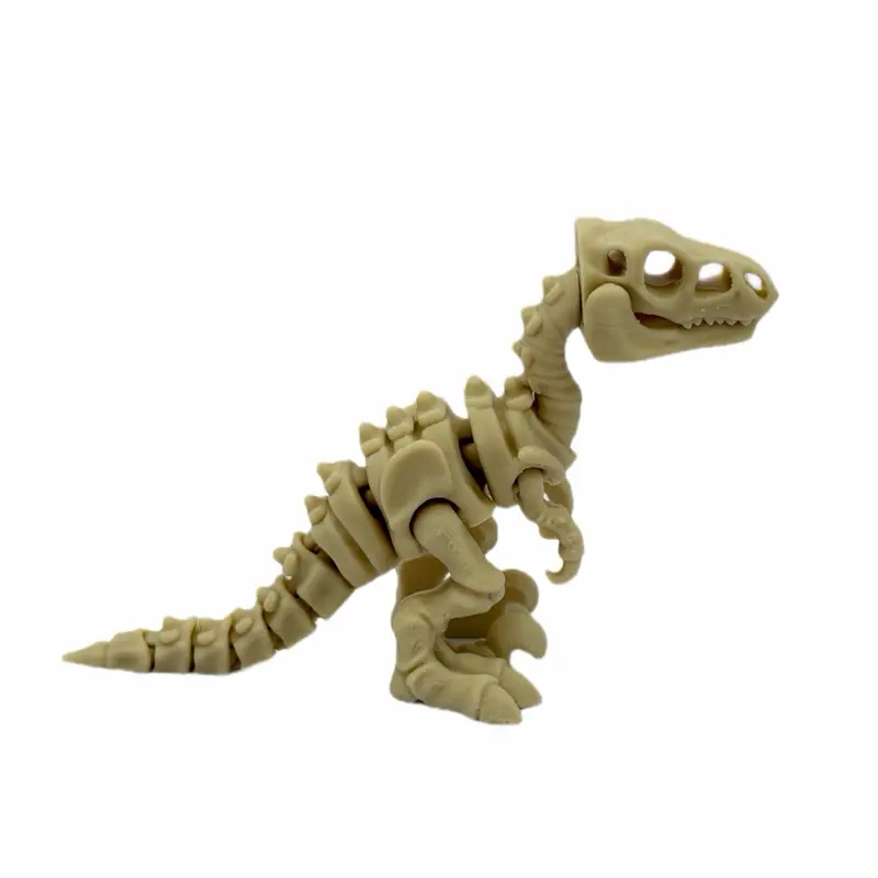Flexi Dinosaur Skeleton | Articulated Dino Toy | 3D Printed Fossil Figure | Prehistoric Gift