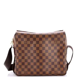 Pre-owned Louis Vuitton material Messenger Bags Naviglio Handbag Damier by Rebag