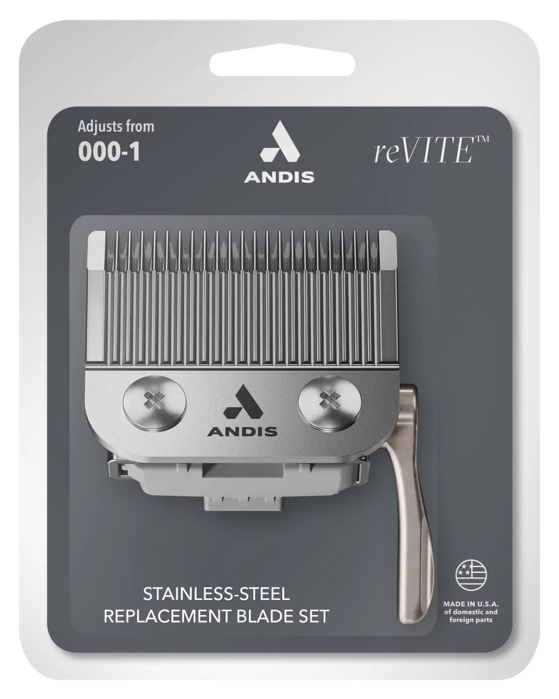 Andis reVITE Cordless Taper Clipper - Lightweight Ergonomic Professional Hair Trimmer for Barbershop Styling, Adjustable Stainless Steel Blade, Tool-Free Change, Easy Clean-Up, Face Grooming Compatibility