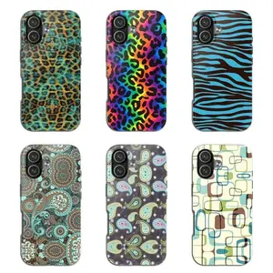 Heavy-Duty Shockproof Rubber Cellphone Case, Leopard/Zebra/Paisley Colorful Animal Pattern Retro Boho Y2K Chic Art Trendy Casing, Protective Mobile Phone Accessories for iPhone 17 Pro Max, 16 Air, 15, 14, 13, 12, 11