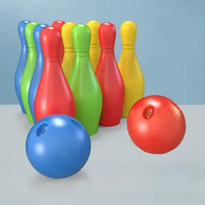 Miniature Bowling Game Toy, Including Small 10 Bottles and 2 Balls, Indoor Outdoor Bowling Game Toy, Interactive Game Toy