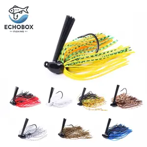 EchoBox Pro Weedless Swim Jig 8-Pack Hook Set Freshwater Fishing Tackle Lure Stuff|  2.75” 15g Weedless Bass Magnet – 8-Pack Vibrant Color Bass Lures!
