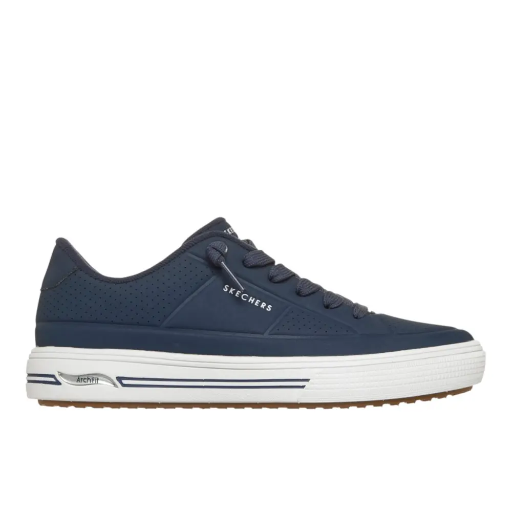 Skechers Womens Arch Fit Arcade Lace Up Sneakers Shoes Casual - Blue
