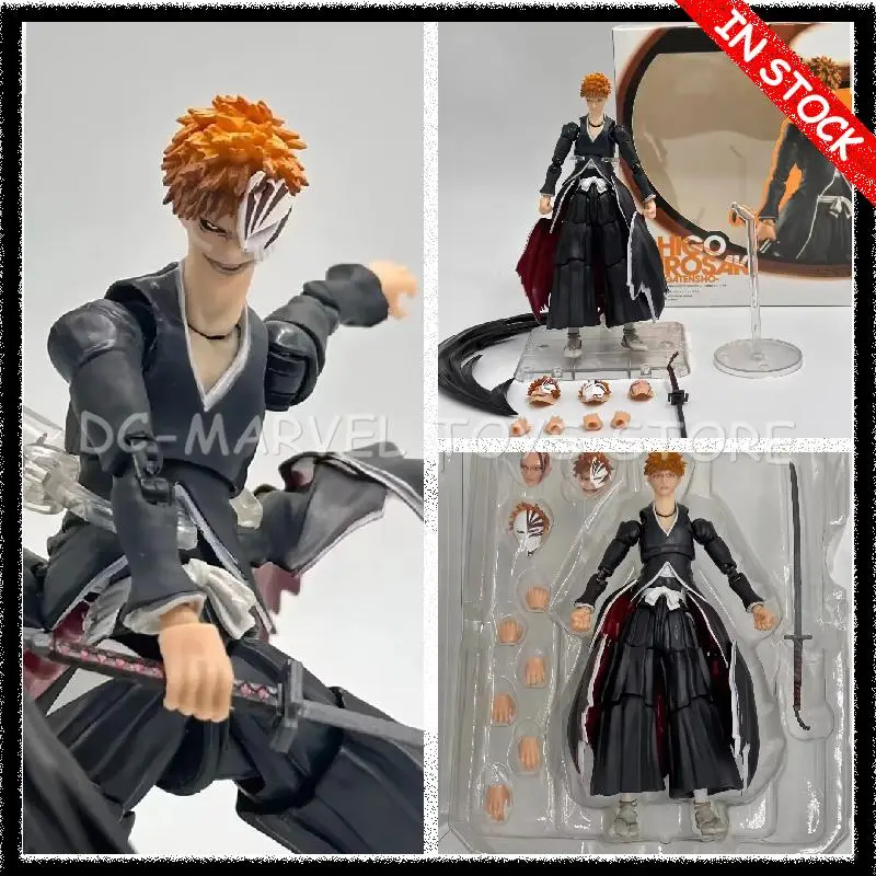 In Stock S.H.Figuarts Bleach Ichigo Kurosaki Tensa Zetsugetsu Bankai Action Figure Ko Model Anime Action Collection Figures Toys