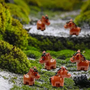 5/10/20pcs Miniature Horse Mini Horse Figures Fairy Garden Horse Resin Pony Figurine Moss Landscape Decoration DIY Craft Home Decor Garden Accessories