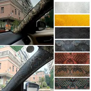 Jdm Car Interior Abc Pillar Upgrade, Universal Style, Satin Texture Embroidery, Self-Adhesive Elastic Patch, Sticker for Cars, DIY Modification, Decal for Cars