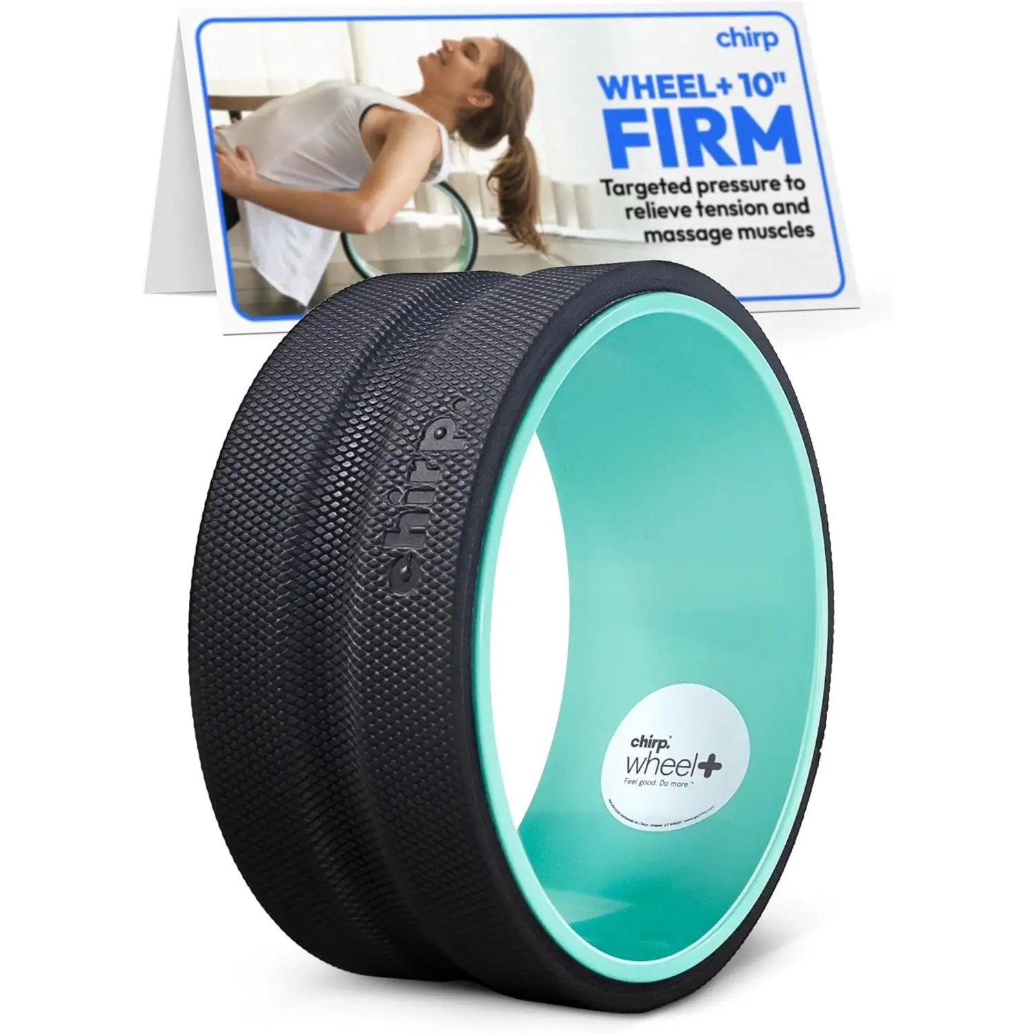Wheel Foam Roller – Targeted Back & Neck Relief, Lumbar Spine Stretcher, Spinal Decompression Back Stretcher, Massage Roller with Density Foam for Physical Therapy, Supports 500lbs, 10-Inch Mint