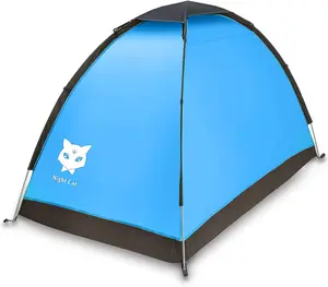 Backpacking Tent for One 1 to 2 Persons Lightweight Waterproof Camping Hiking Tent for Adults Kids Scouts Easy Setup Single Layer 2.2x1.2m