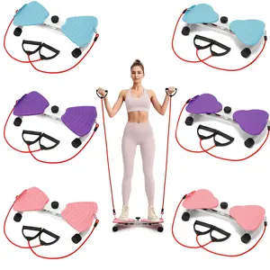 Waist Twisting Fitness Tool Standing Abdomen Exercise Board with Pull Rope for Women Workout Training Equipment Abdominal Roller Wheel