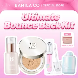[NEW] BANILA CO Glow Up Kit | Makeup Set with Serum Primer, Cushion Foundation, Highlighter & Lip Plumper | Full Face Glow Makeup Kit