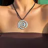 Vintage Spiral Design Pendant Necklace, Matching Mexican Necklace for Women, Fashion Matching Jewelry, Boho Style Accessories As Gifts, Dainty Boho Necklace, Dainty Necklaces, Alloy Necklace