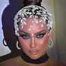 Luxurious Women's Hairband with Sparkling Rhinestones, Elegant Exquisite Bridal Hairstyle Decoration, Handmade Geometric Party Headpiece