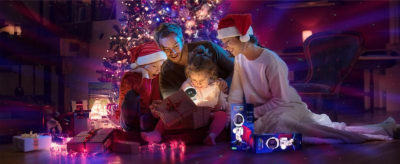 Rossetta Astronaut Galaxy Projector, Christmas Lights for Kids, LED Night Light for Bedroom with Remote, Gifts for Teens,Kids Home Decor, Party Decor