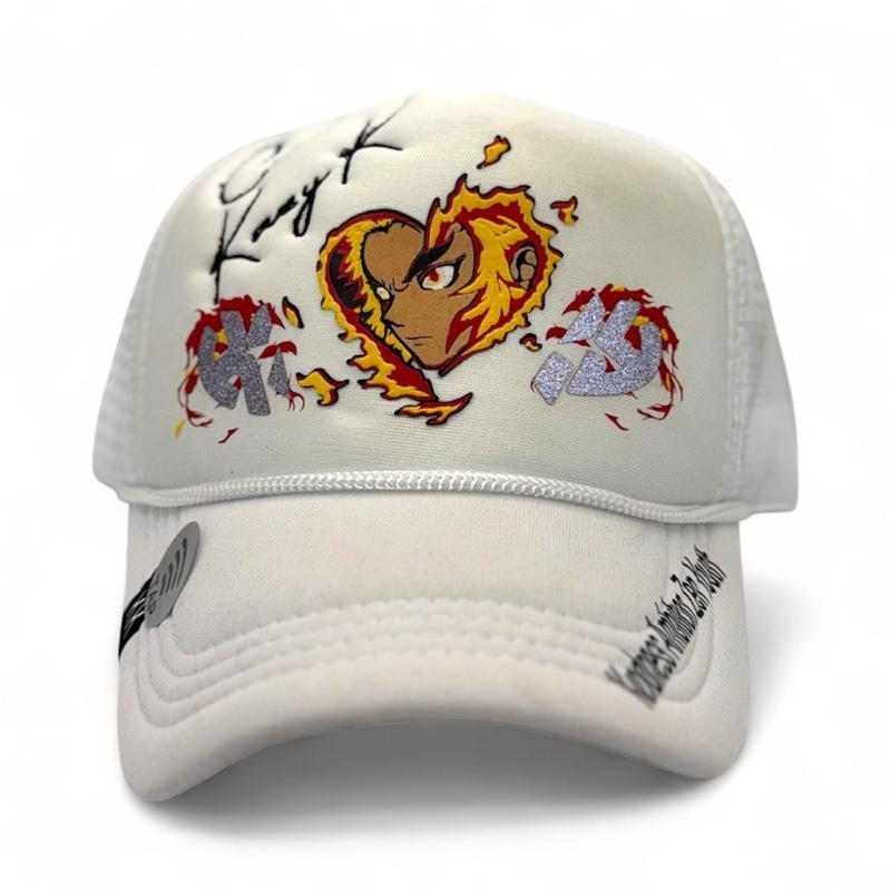 Kazy Kulture 1of1 RENGOKU DS Trucker Hat with Built-in NFC Technology Unique Design for Individuality and Style Cotton Material
