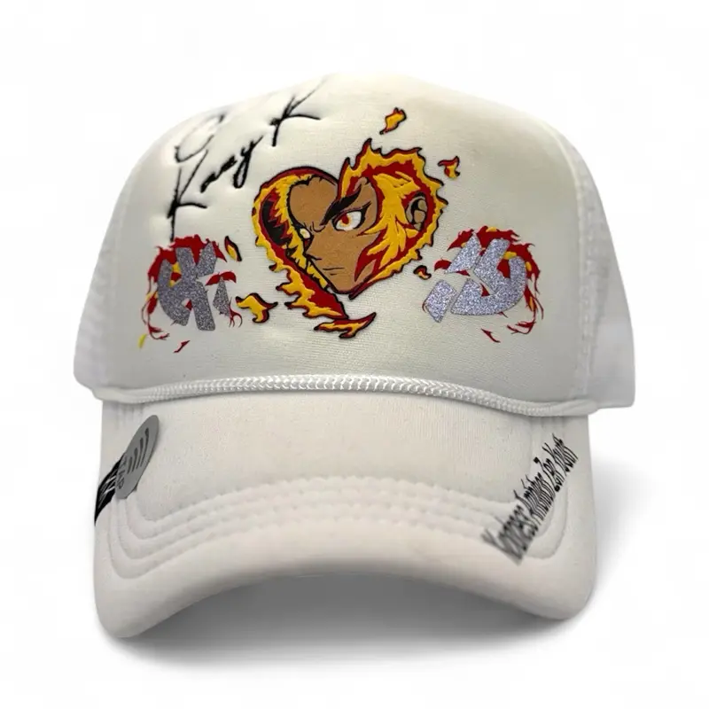 Kazy Kulture 1of1 RENGOKU DS Trucker Hat with Built-in NFC Technology Unique Design for Individuality and Style Cotton Material