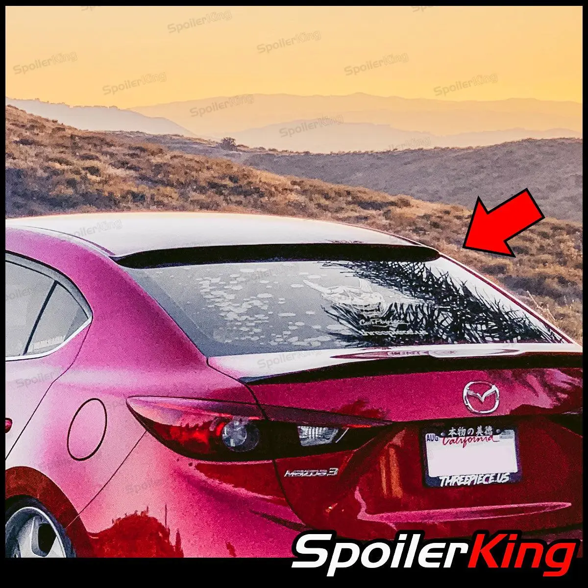 Mazda 3 4dr Sedan 2014-2018 Rear Window Roof Spoiler (284R)
