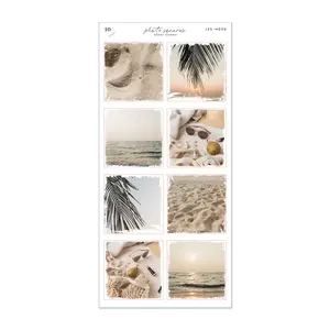 Photo Squares • Sandy | Sticker Sheet for Journals, Bullet Journal, Planner, or Scrapbook in Washi or White Paper