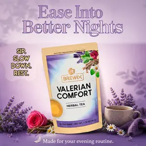 Valerian Comfort Herbal Tea | Calming Evening Blend (No Melatonin)