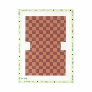 Brown Checkered Clutch