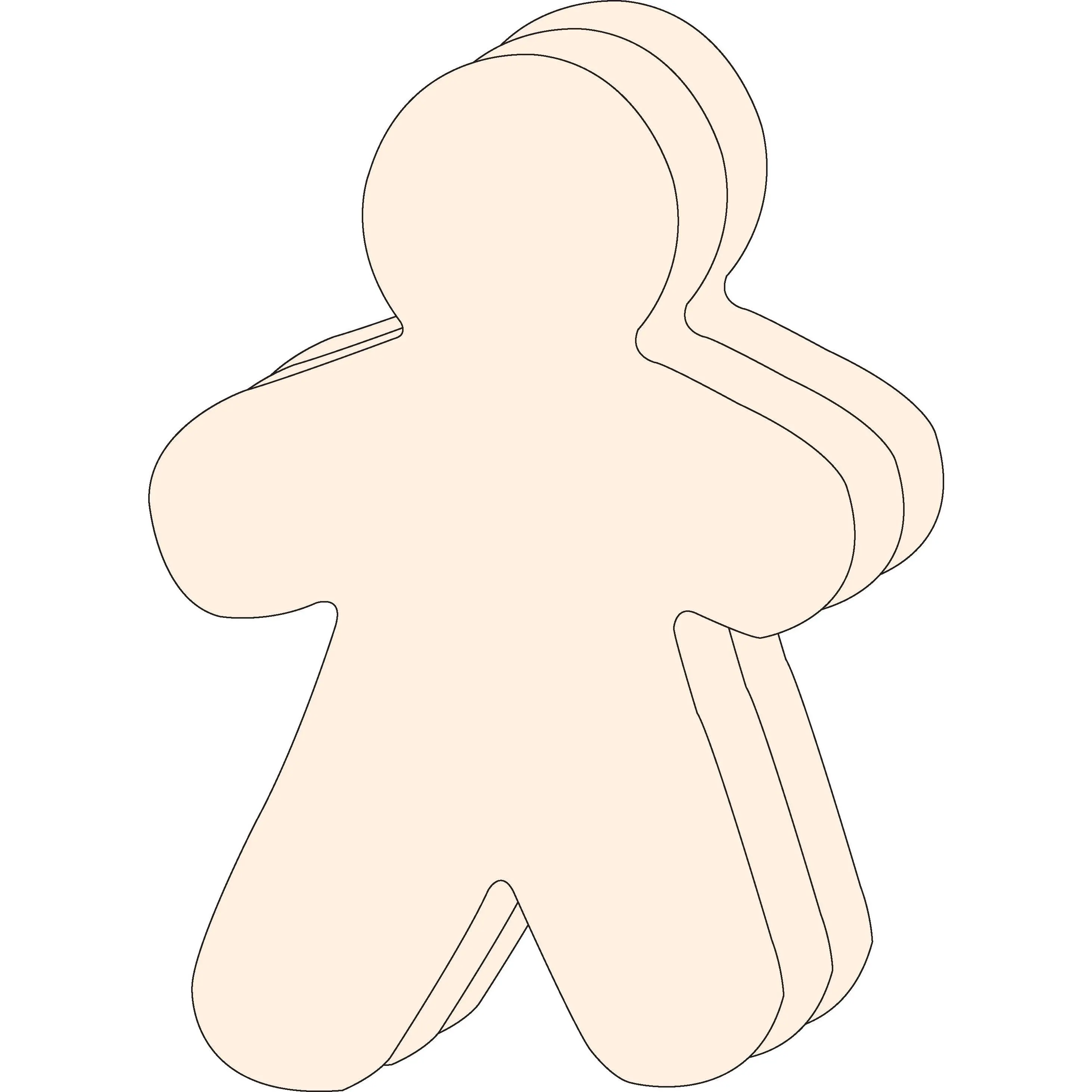 SHAPES ETC. Person Single Color Super Cut-Outs- 8” x 10”