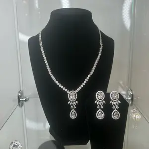 Royal Cubic Zirconia Diamond Necklace Set