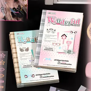 Korean Style Sticker Book, Handmade Material Patch DIY Decoration, Celebrity Card Lomo Album Storage Folder, Scrapbook Frame Photo Album Phone Case