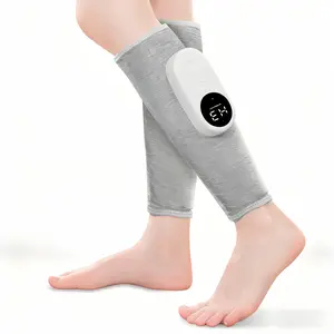 Air compression leg massager with heat compress and pressure functions, 3 modes, promoting blood circulation and relieving pain, alleviating fatigue, gift for men and women (gray)