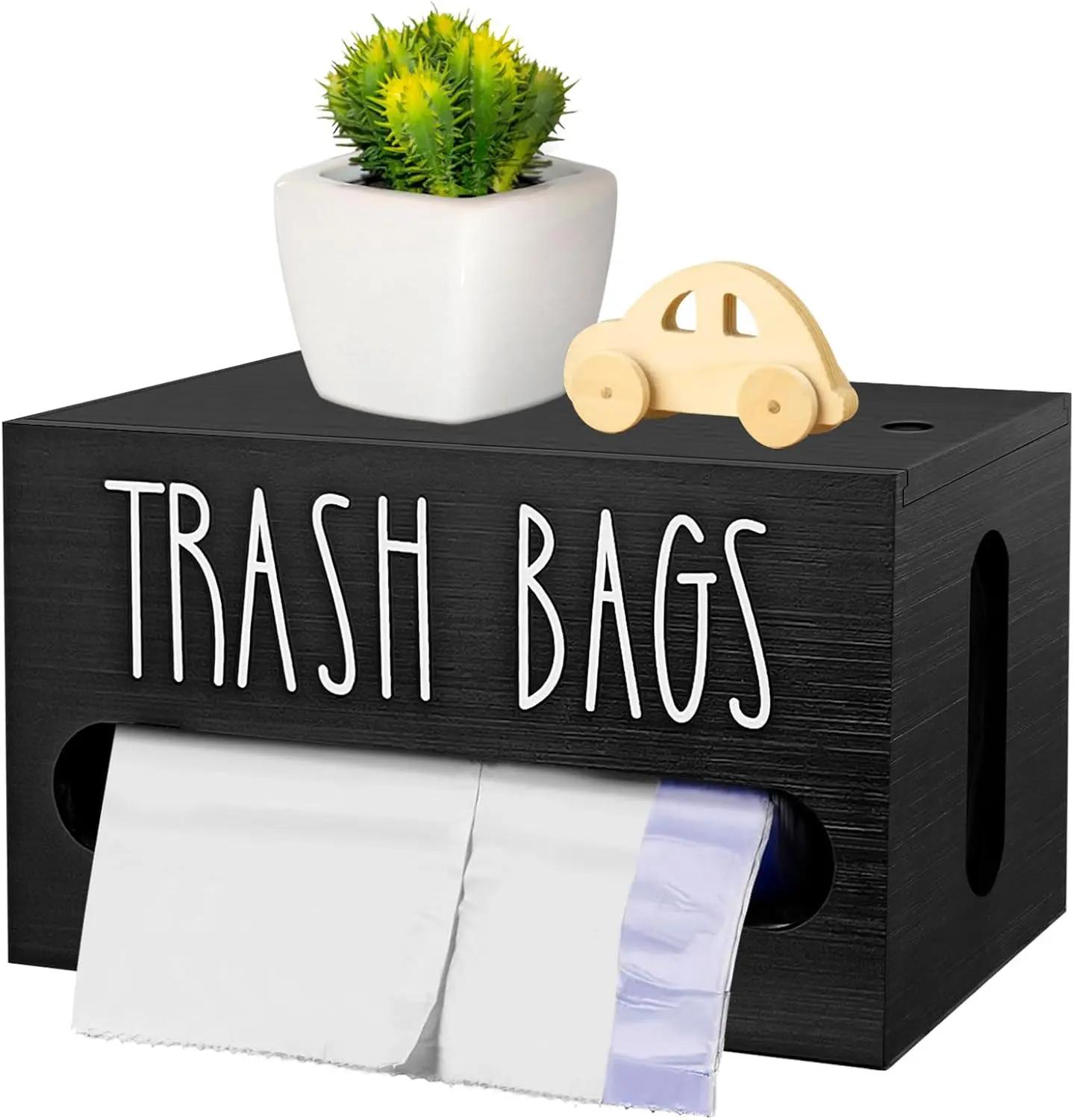 Extra Large 2-in-1 Plastic Bag Holder, Durable Grocery Bag Storage Organizer, Hanging Trash Bag Dispenser for Kitchen, Wall Mount Cabinet Organizer for Bathroom & Toilet Paper Storage, Multi-Purpose for Daily,Space-Saving, Easy Install