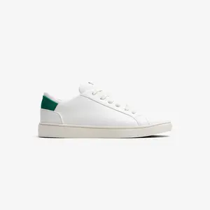 Men's Lace Up | White-Kelly Green