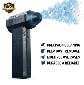 JVSCAM Cordless Handheld Blower - Lightweight Turbo Jet Blower, Rechargeable High-Power Tools & Hardware Power Equipment for PC Keyboard, Car Dust Removal, Lightweight Handheld Blower