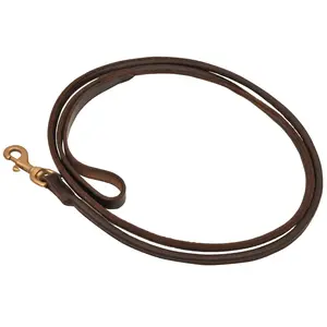 Jeffers Rolled Leather Dog Leash with Hand Strap Handle, 6'L Jeffers Rolled Leather Dog Leash with Hand Strap Handle, 6'L