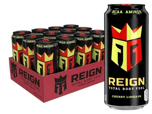 Reign Total Body Fuel, Cherry Limeade, Fitness & Performance Drink, 16 Fl Oz (Pack of 12)